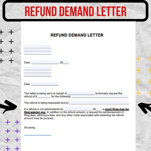 carta de demanda de reembolso / formulario de carta de demanda de reembolso / plantilla de carta de demanda de reembolso