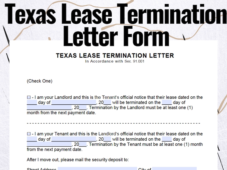 Texas Lease Termination Letter Texas Lease Termination Letter Form Texas Lease Termination Letter Texas Lease Termination Letter Form