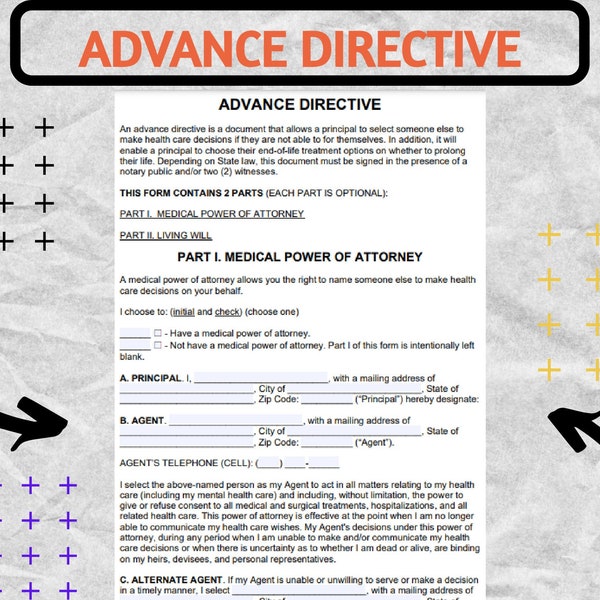 Advance Directive Form - Advance Directive Form - Advance Directive template - EASY TO EDIT