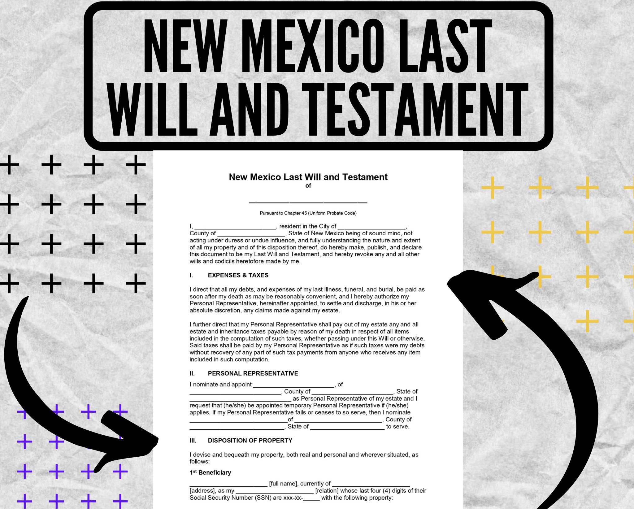 new mexico last will and testament form - new mexico last will and