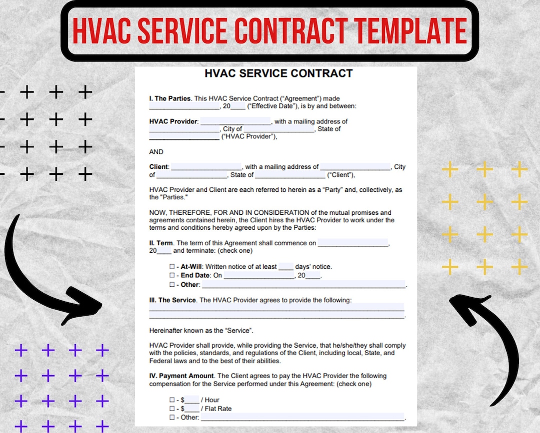 HVAC Service Contract Template / HVAC Service Contract / HVAC Service