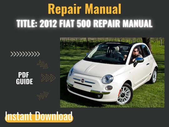 Fiat 500 Workshop Manual - Etsy Canada
