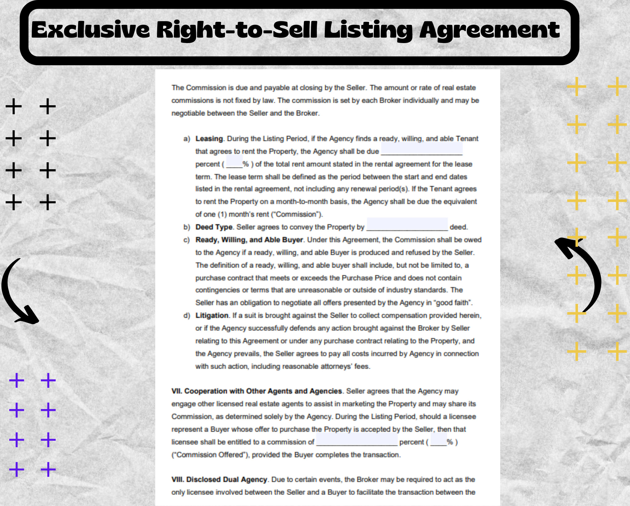 Exclusive Right-to-sell Listing Agreement,exclusive Right-to-sell ...