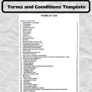 Terms and Conditions Templates - Terms and Conditions Forms - Terms and Conditions - DOCX & PDF