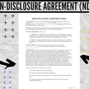 Unilateral Non-Disclosure Confidentiality - Non-Disclosure Agreement (NDA) | Confidentiality templates /Non-Disclosure Agreement (NDA) form