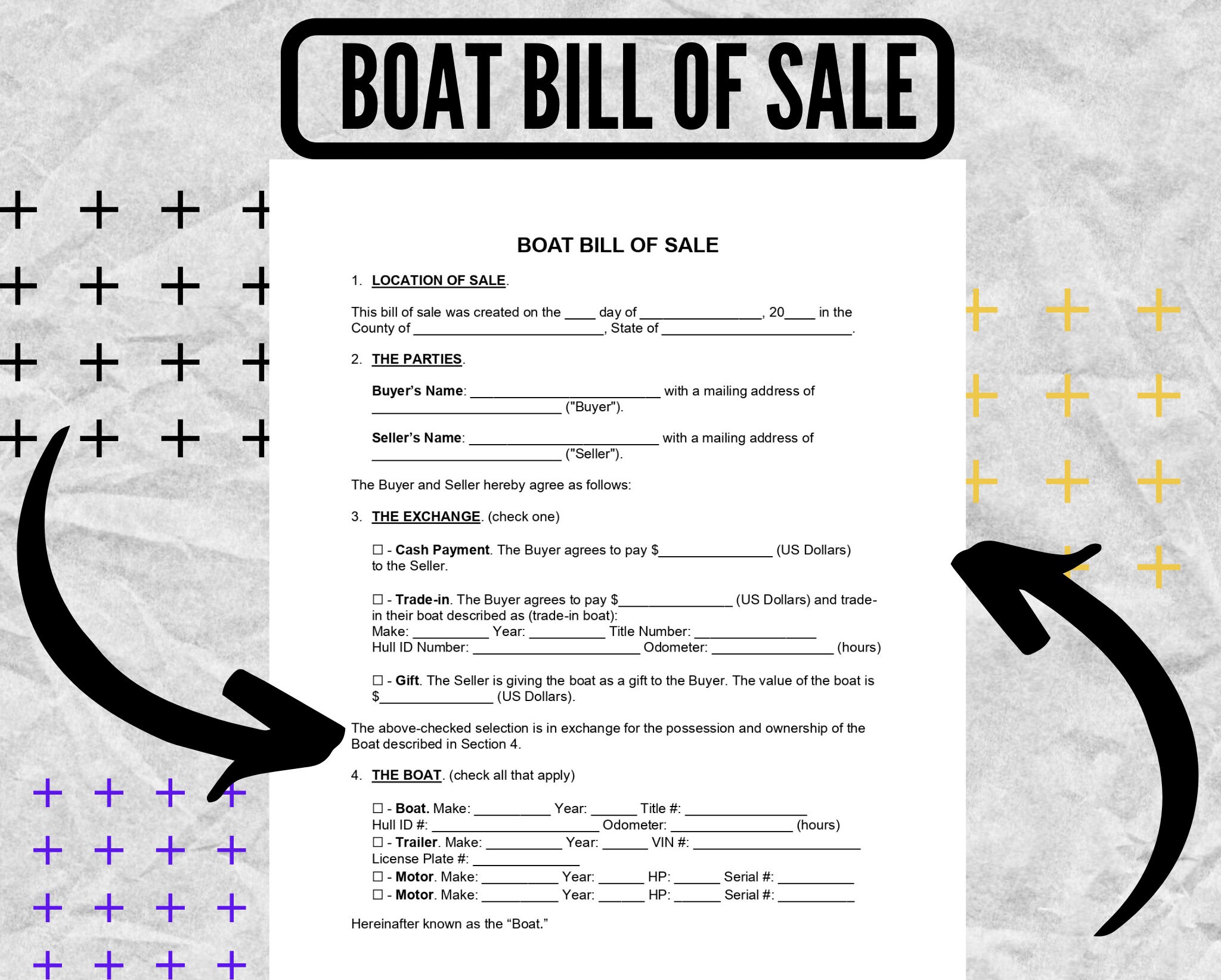 Boat Bill Of Sale Boat Bill Of Sale Forms Boat Bill Of Sale Templates 