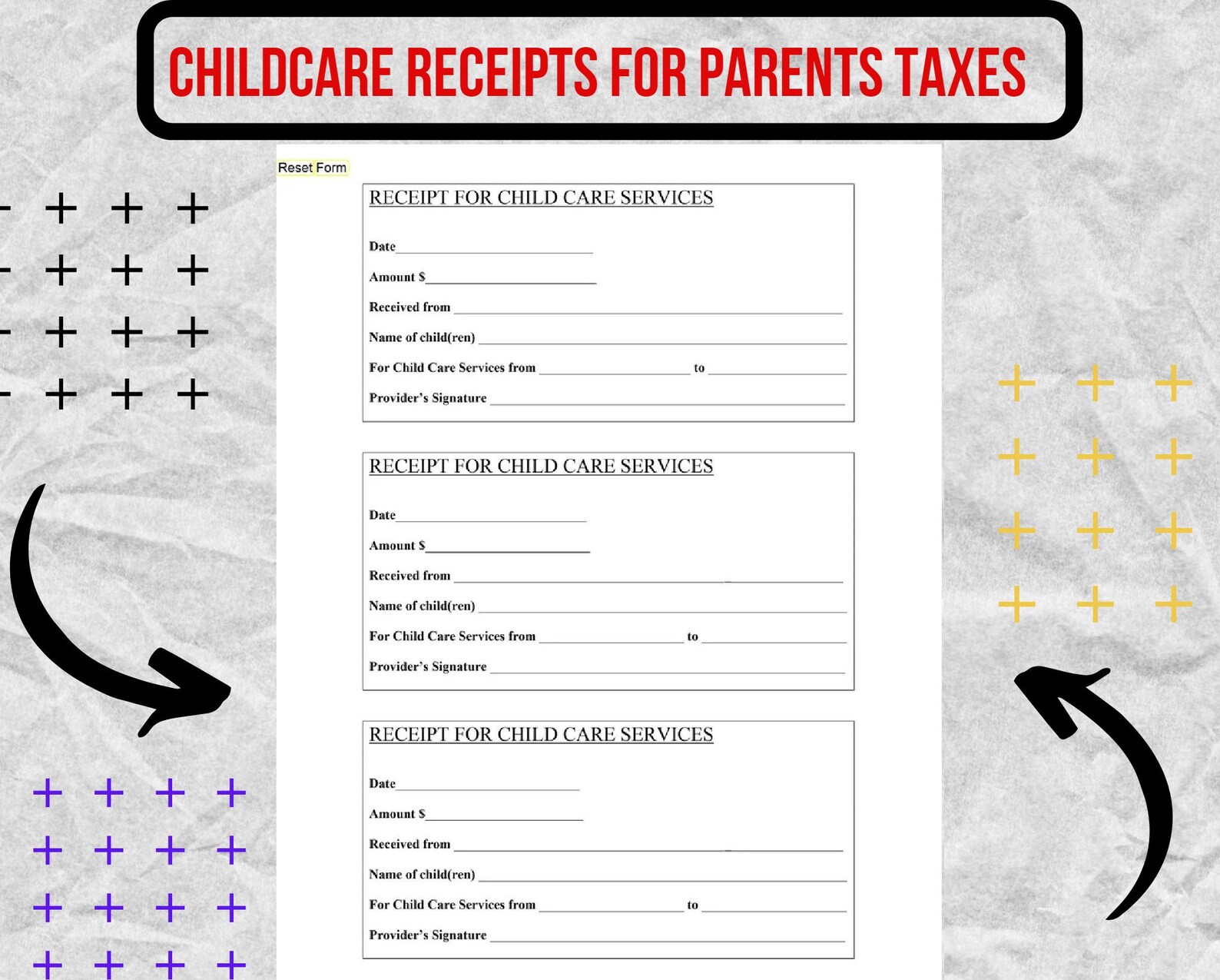 Childcare Receipts for Parents Taxes Childcare Receipts for Parents