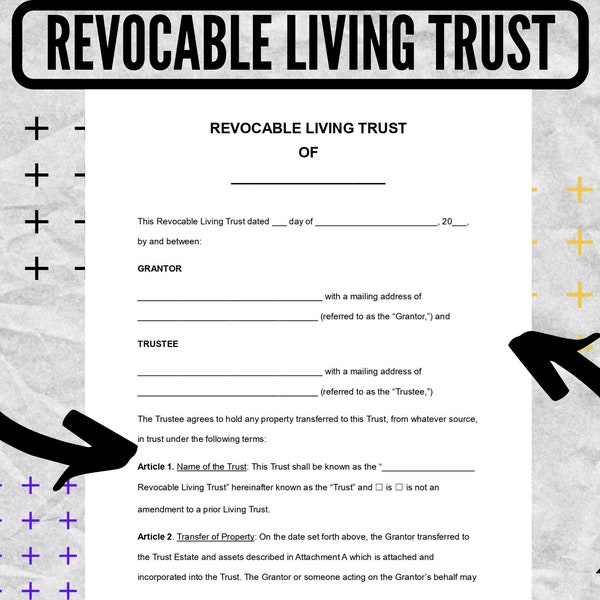 Living Trust - Living Trust Form -  Living Trust templates