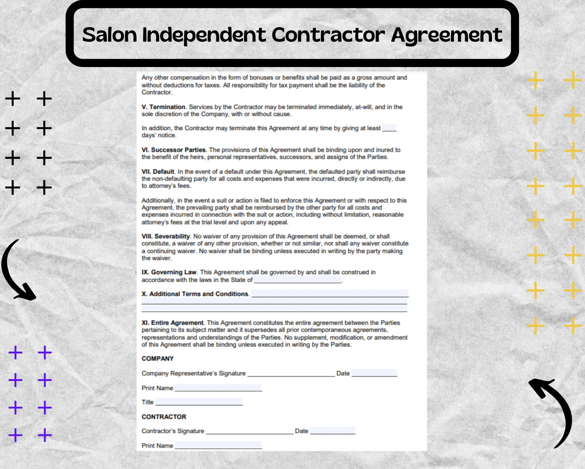 Salon Independent Contractor Agreement Template Hair Salon Barber Shop
