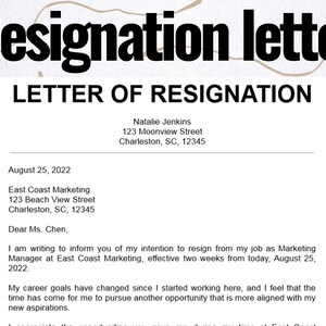 Resignation Policy | Resignation Policy form /Resignation Policy template /  Editable Word Template - Policy and Procedure | Human Resources