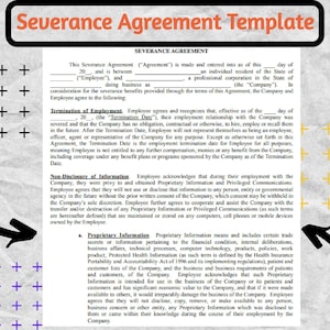 Severance Agreement , Severance Agreement Template  , Separation Agreement , Release Agreement