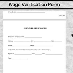 Wage Verification Form Wage Verification Template Wage Verification Wage Verification Form Wage Verification Template Wage Verification