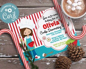 Cookie Decorating Party Digital Invitation| Printing Service Available