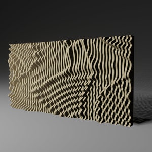 Parametric Wall Art Cut File | Groovy Wall Art | 3D Abstract Wood Relief | Wood Gallery Wall | CNC Router Cut Files | INSTANT DOWNLOAD