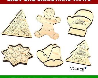 Christmas Tray CNC File: SVG Vector Pattern (Instant Download)