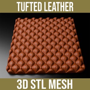 Tufted Leather 3D File | STL File | cnc carve file | Carved Wood Panel | Wood Relief Panel | INSTANT DOWNLOAD