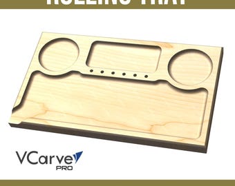 CNC-bestand met rollade: SVG-vectorpatroon voor VCarve (digitale download)