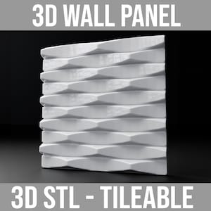 Puede incluir: Panel de pared 3D blanco con un patrón geométrico. El panel es enlosable y se puede utilizar para crear un aspecto único y moderno en cualquier habitación. 3D STL - TILEABLE