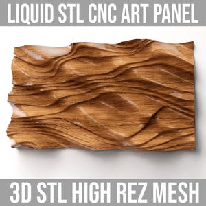 3D Wandplatte Design-Datei | CNC Stl-Datei | Dimensionale Wandkunst | Geschnitzte Holzplatte | Gewellte Wanddekor | Holzreliefplatte | SOFORTIGER DOWNLOAD