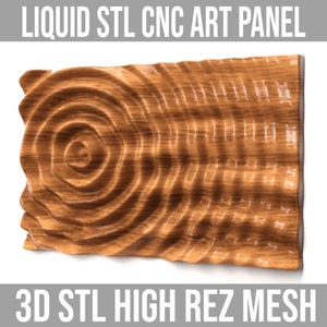 Wood Ripple Pattern Art | 3D Wall Panel Design File | Decorative Wood Relief | Water Ripple | Wood Relief Panel | INSTANT DOWNLOAD