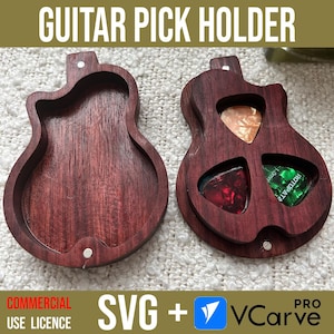 Guitar Pick Holder Caddy | CNC Vector File | VCarve Pro Crv Svg file | Musician Decor  | Gift for Dad Mom Friend | INSTANT DOWNLOAD