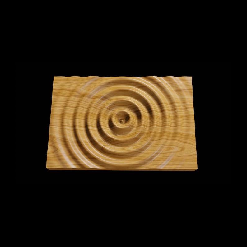 Water Ripple Panel Cad 3D Water Ripple Wall Panel Design: CNC Carved Wood Relief (STL File) - Etsy