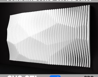 Parametric Wood Panel File | 3D Wood Cut File | Router Cutting Files | Parametric Cut File | Chisel Wall Decor | INSTANT DOWNLOAD