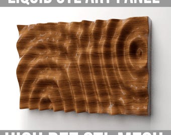 3D Water Ripple Wall Design: CNC STL Datei (Digitaler Download)