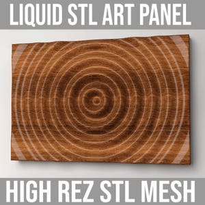 3D Wall Panel Design File | CNC Stl File | Dimensional Wall Art | Carved Wood Panel | Water Ripple | Wood Relief Panel | INSTANT DOWNLOAD