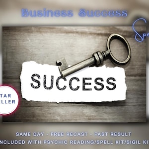 Spell For Business Success, Included With Psychic Reading/Spell Kit/Sigil Kit.