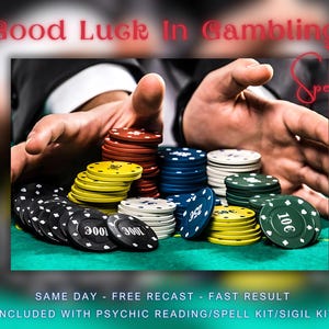 Spell For Good Luck In Gambling, Included With Psychic Reading/Spell Kit/Sigil Kit.