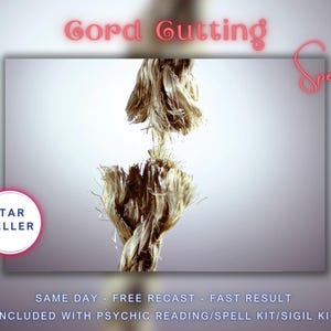 Spell For Cord Cutting, Included With Psychic Reading/Spell Kit/Sigil Kit.
