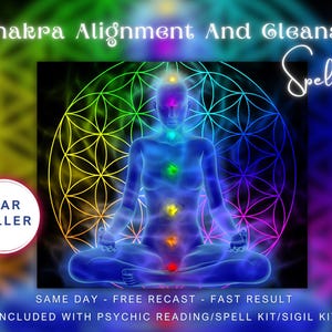 Spell For Chakra Alignment And Cleanse, Included With Psychic Reading/Spell Kit/Sigil Kit.