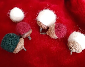 Felted Acorns - Christmas Collection