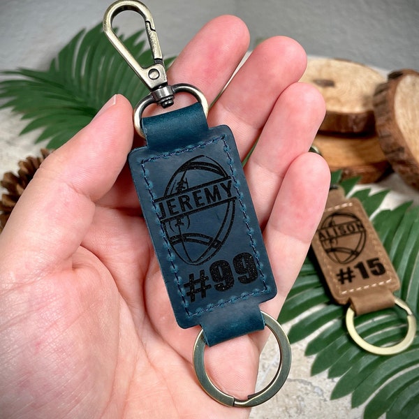 Football Personalized Key Ring Etsy