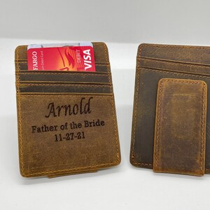 GROOMSMAN WALLET, Cartera de cuero para hombre, Cartera de hombre personalizada, Cartera de cuero con mucho dinero