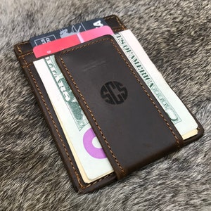 Front Pocket Magnetic Money Clip, Personalized Magnetic Wallet, Slim ...
