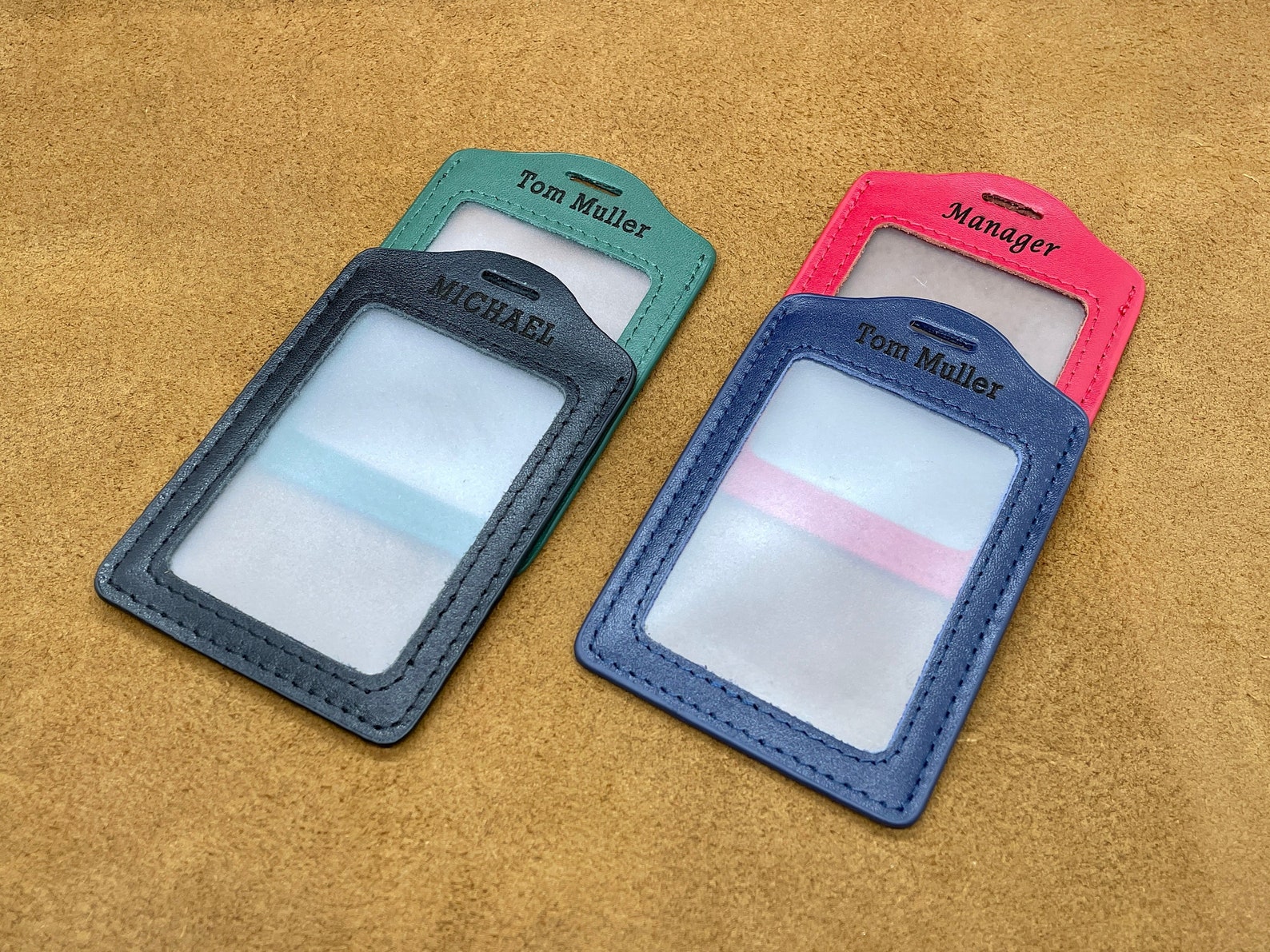 Personalized ID BADGE HOLDER Teacher Badge Staff Badge Etsy