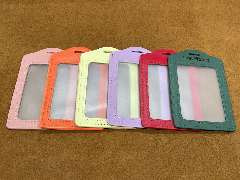 Personalized ID BADGE HOLDER Teacher Badge Staff Badge Etsy