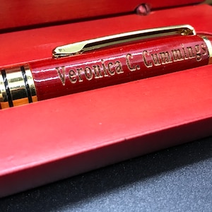 Wood Pen Set, Monogrammed Pen Set, Engraved Pen Case, Personalized Pen Set, Monogrammed Wood Pen, Desktop Pen Holder, CEO Gifts, Boss Gift image 4