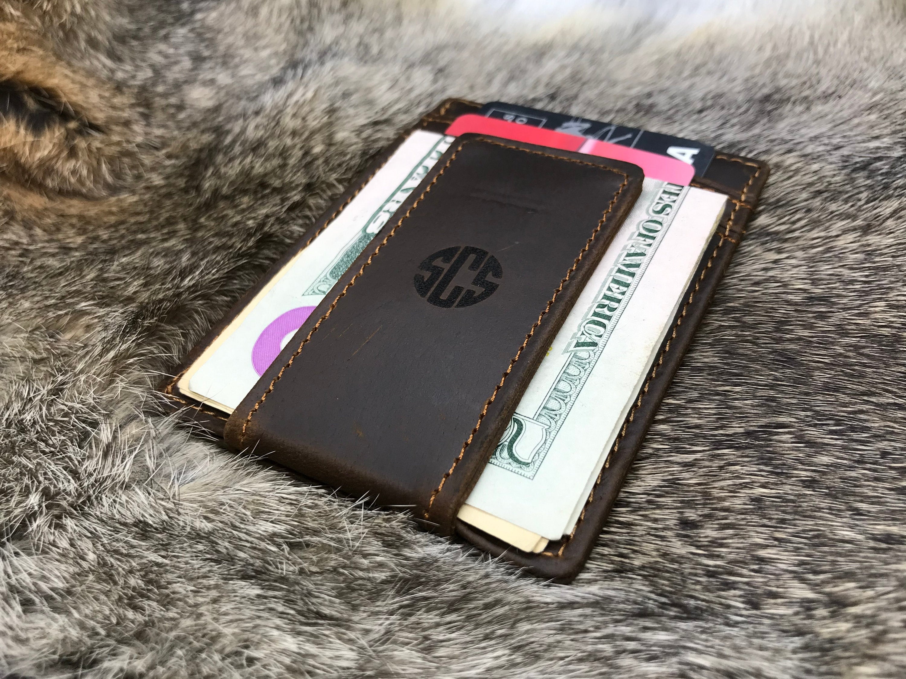 HansonEllis Executive Magnetic Leather Credit Card & Money Clip