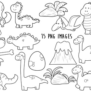 coloring activity clipart, cut files clipart, Dinosaur Digital stamp, line art clipart, Coloring doodle clipart