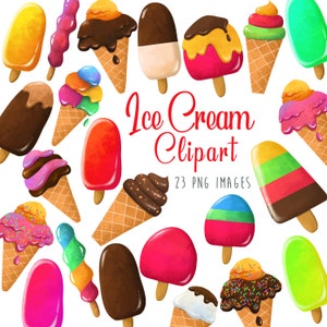 Icecream clipart, Icecream art, Wafer cone icecream, Summer clipart, Instant download Icecream clipart, Ice cream printable