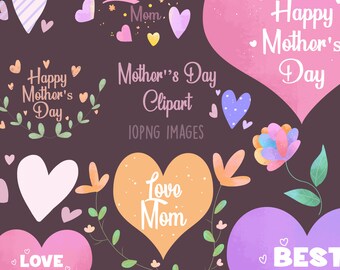 Mother's day clipart, Happy Mothers day clipart, mothers day png, love mom clipart, love mum, Scrapbooking, love you mom, best mom