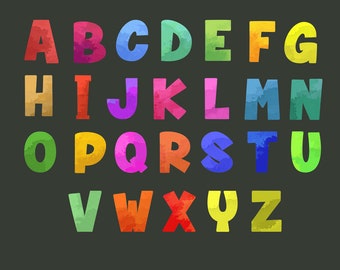 Watercolor Alphabet ClipArt, Alphabet clipart, Letters clipart, Letters Png, Commercial use, Digital alphabet clipart, Instant download