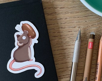 Cute mouse vinyl sticker/ Kawaii mice stickers, gifts for mice lovers, perfect water bottle or laptop decal