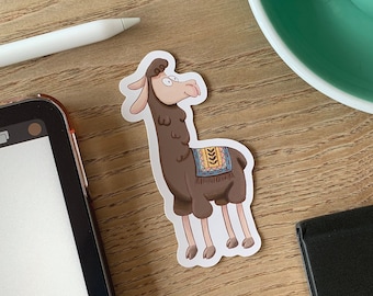 Pegatina de llama: lindas pegatinas de vinilo de llama para álbumes de recortes, botellas de agua y calcomanías para computadoras portátiles.