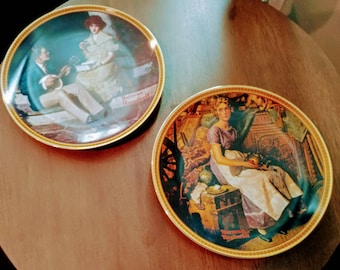 Norman Rockwell's "Rediscovered Women" Collection Plates-2 Knowles