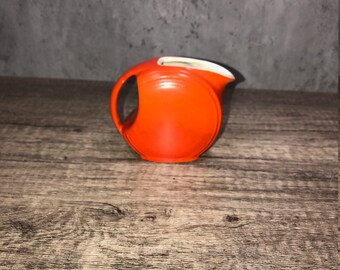 Rare 1930s Cameron’s Sevilla Mini Disk Pitcher - Tangerine.