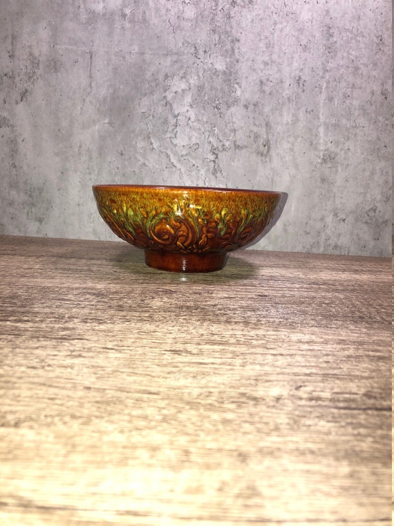 Haeger Footed Pottery Bowl 102 Made in the USA Brown / | Etsy